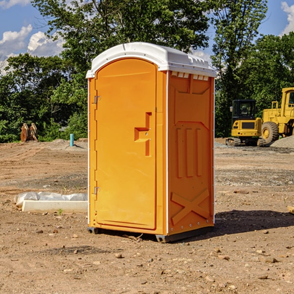 how often are the portable toilets cleaned and serviced during a rental period in Randolph